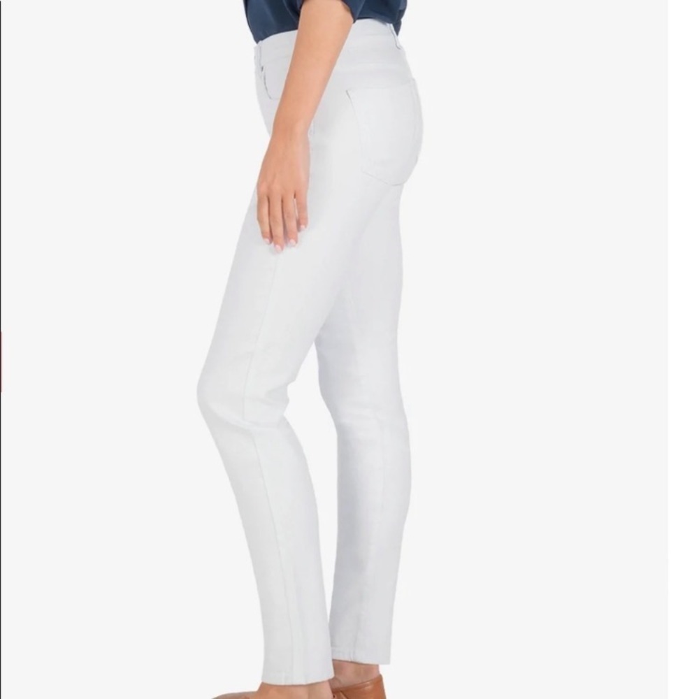Kut From The Kloth NWT High Rise Mia Skinny Ankle Jeans in Optic White SZ 18!!! - Picture 3 of 15